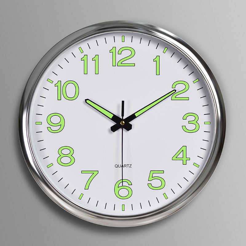 Classic wall clock with LED lighting