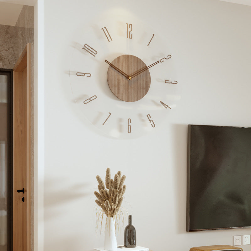 Nordic Stylish Solid Wood Wall Clock