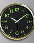 Classic wall clock with LED lighting