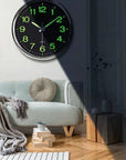 Classic wall clock with LED lighting