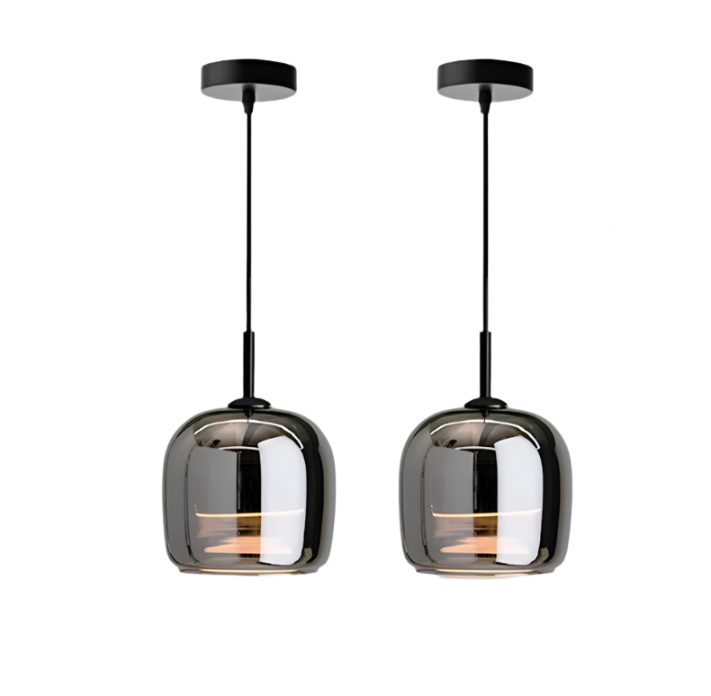 Nordic black glass pendant light