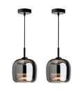 Nordic black glass pendant light