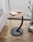 Reinforced Round Side Table - Compact Bedside Table for Living Room and Bedroom, Lightweight Design, Modern Aesthetic 0