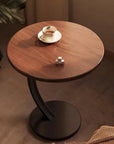 Reinforced Round Side Table - Compact Bedside Table for Living Room and Bedroom, Lightweight Design, Modern Aesthetic 2