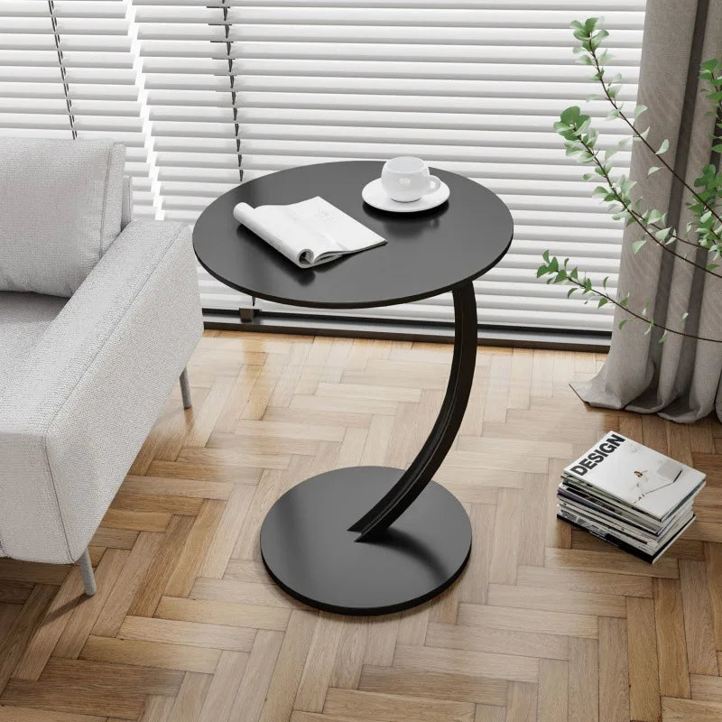 Reinforced Round Side Table - Compact Bedside Table for Living Room and Bedroom, Lightweight Design, Modern Aesthetic 7