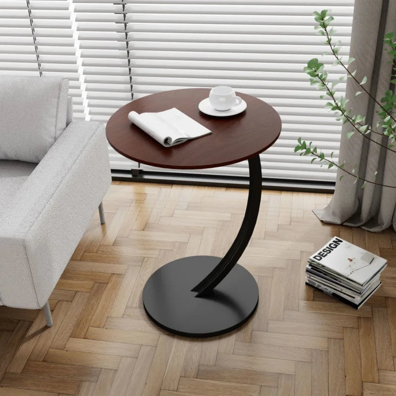 Reinforced Round Side Table - Compact Bedside Table for Living Room and Bedroom, Lightweight Design, Modern Aesthetic 8