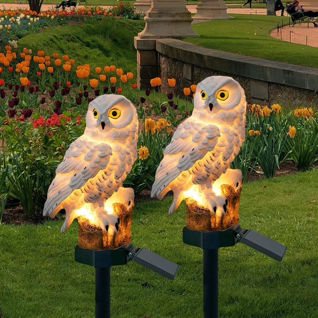 Solar Owl Outdoor Lamp – Charming Solar Garden Light with Automatic Lighting, Weatherproof, Energy-Efficient LED 0
