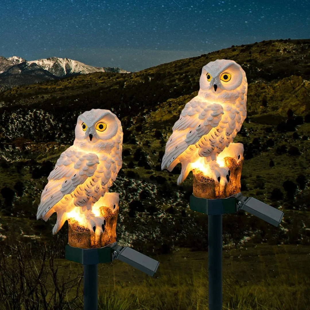 Solar Owl Outdoor Lamp – Charming Solar Garden Light with Automatic Lighting, Weatherproof, Energy-Efficient LED 1