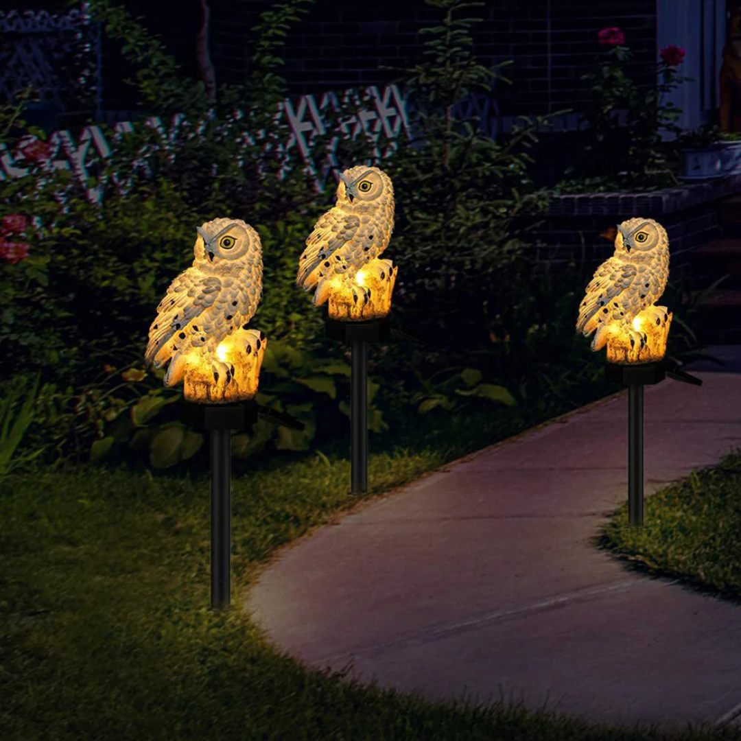 Solar Owl Outdoor Lamp – Charming Solar Garden Light with Automatic Lighting, Weatherproof, Energy-Efficient LED 4