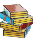 Colored glass book lamp