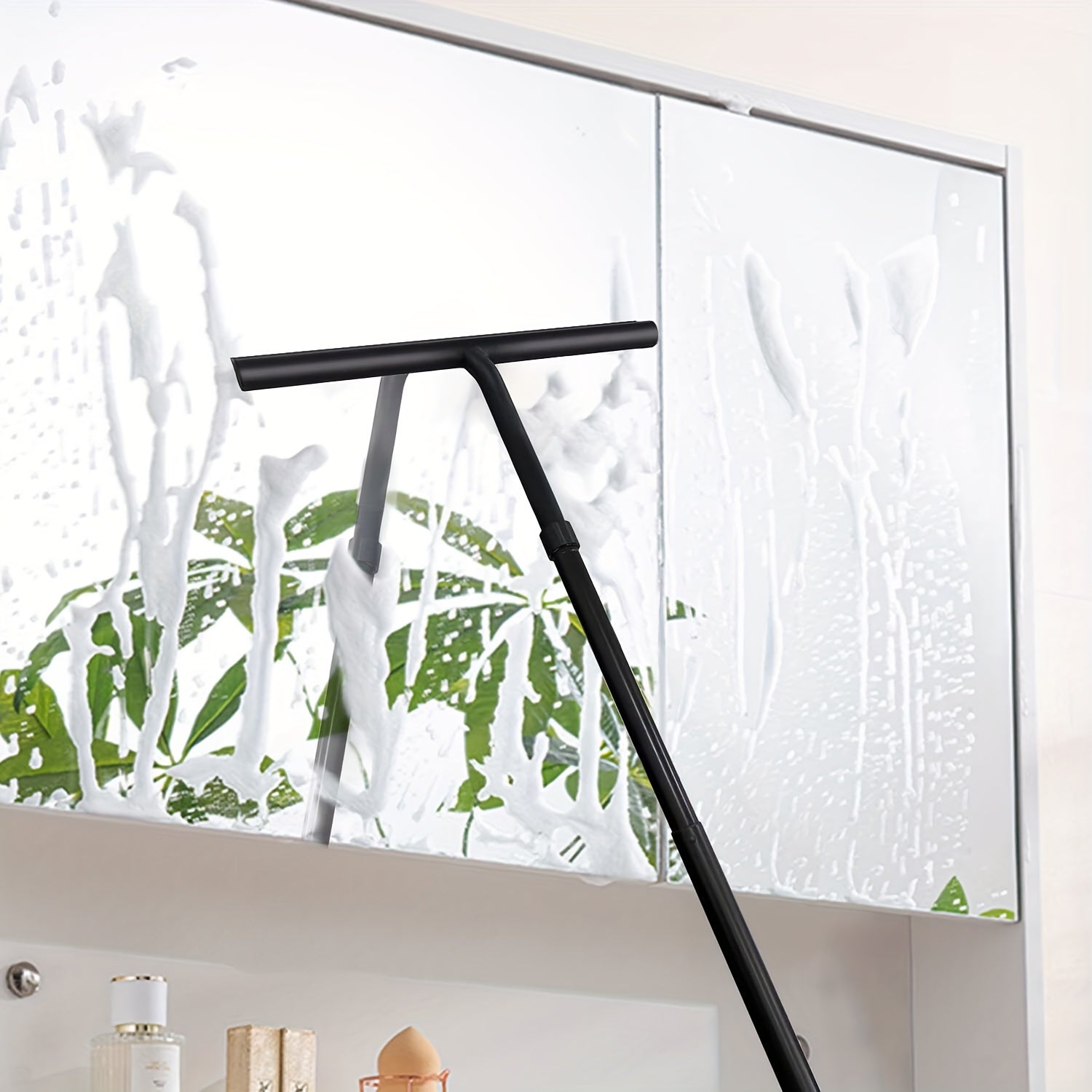 Telescopic Shower Squeegee with Extendable Handle Up to 120 cm – Effortless Bathroom Cleaning Tool for Streak-Free Surfaces 3