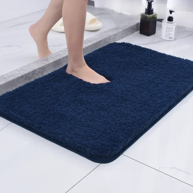 Ultra-Soft Microfiber Bath Mat 50 x 80 cm with Non-Slip Backing - Quick Drying Bathroom Mats for Safety and Comfort 0