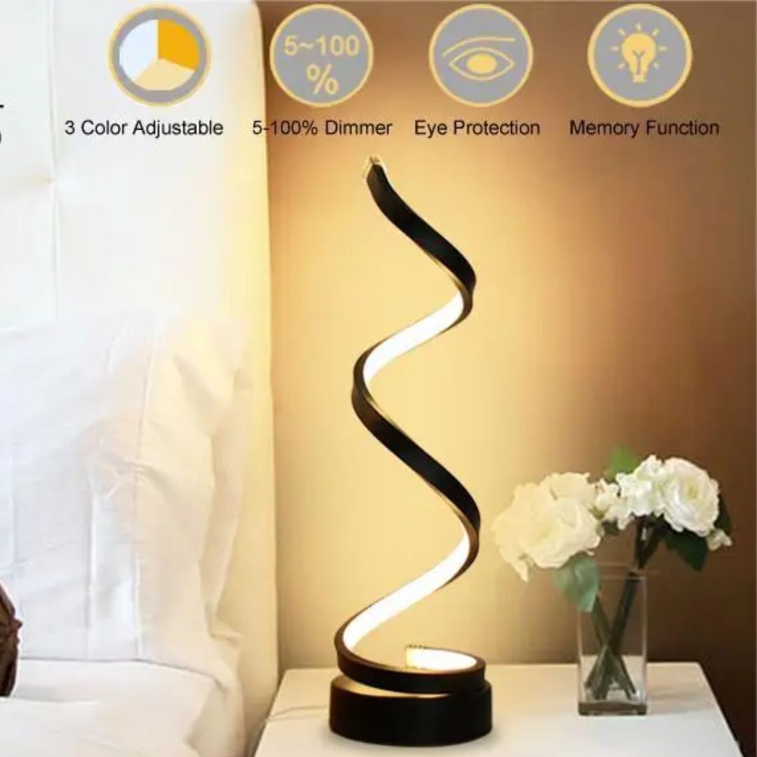 Spiral-shaped Dimmable LED Table Lamp