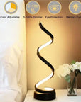 Spiral-shaped Dimmable LED Table Lamp