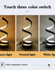 Spiral-shaped Dimmable LED Table Lamp