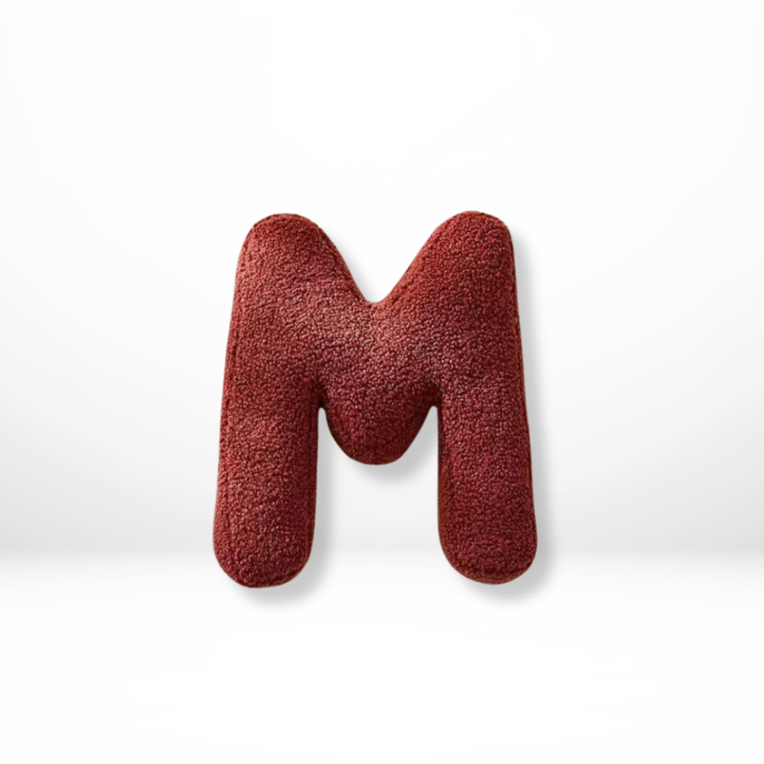 Velvet Alphabet Throw Pillow – Decorative Cushion for Couch or Bed, Personalized Home Decor with Soft Velvet Fabric 27