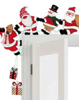 Wooden Christmas Door Corner Decor with Snowman and Reindeer – Festive Holiday Ornament for Christmas Decor 0