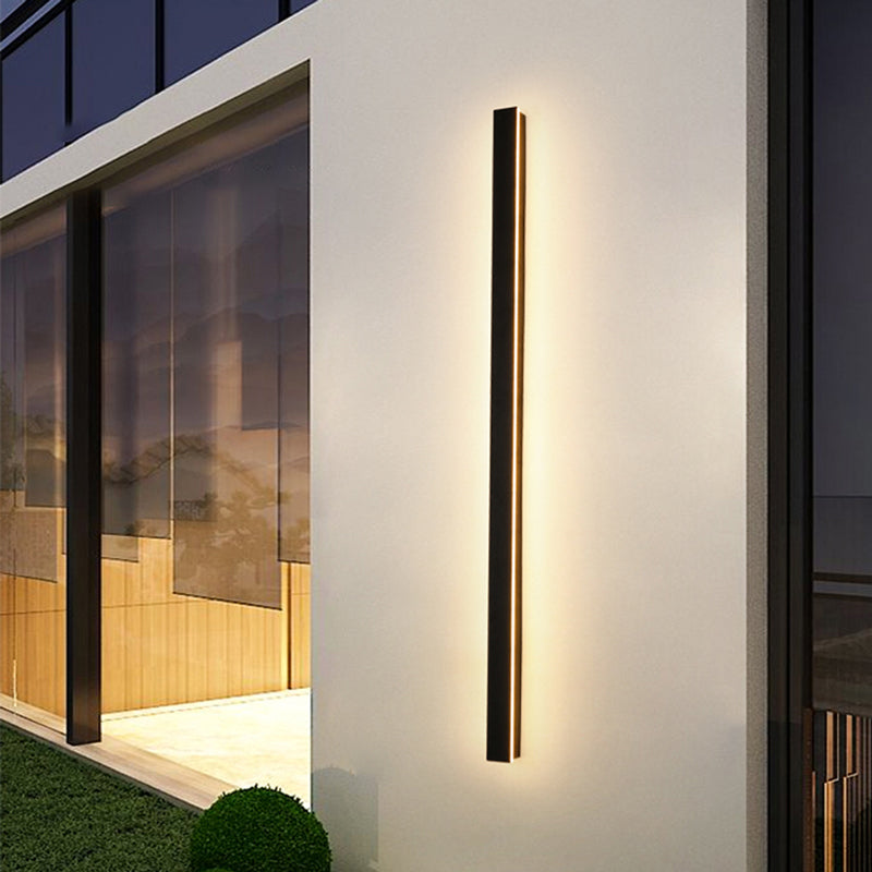 Edge Modern Design LED Wall Lights Black Metal for Garden and Hallway