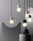 Pendant lamps LED - Black and White Glass