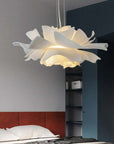 Modern Design Pendant Light Flower White Metal