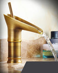 Antique Waterfall Bathroom Sink Faucet