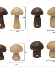 Wooden Mushroom LED Night Light with Touch Switch