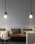 Pendant lamps LED - Black and White Glass