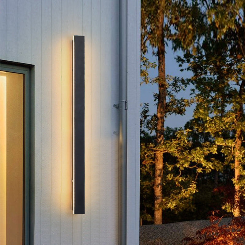 Edge Modern Design LED Wall Lights Black Metal for Garden and Hallway