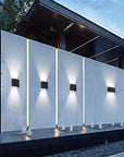 Modern, waterproof LED wall light for indoor and outdoor use