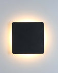 Modern Minimalism LED Wall Lights Black Metal Garden Hallway