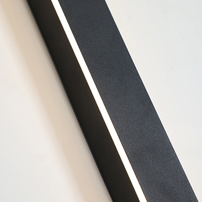 Edge Modern Design LED Wall Lights Black Metal for Garden and Hallway