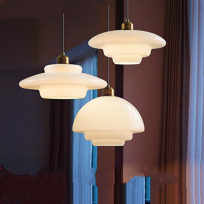 Ivory Glass Pendant Lamp