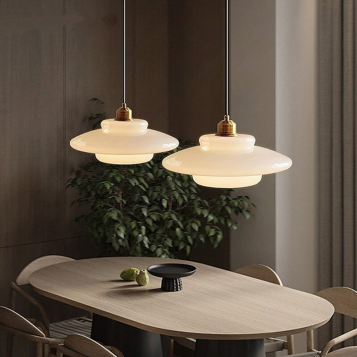 Ivory Glass Pendant Lamp