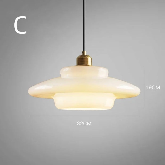 Ivory Glass Pendant Lamp