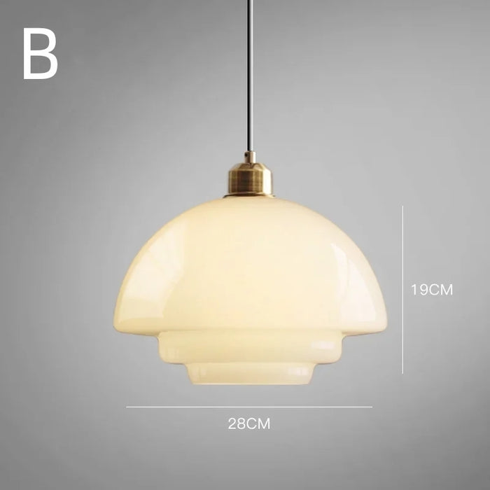 Ivory Glass Pendant Lamp