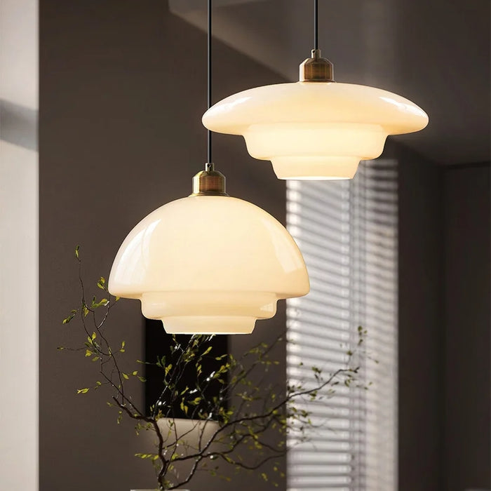 Ivory Glass Pendant Lamp