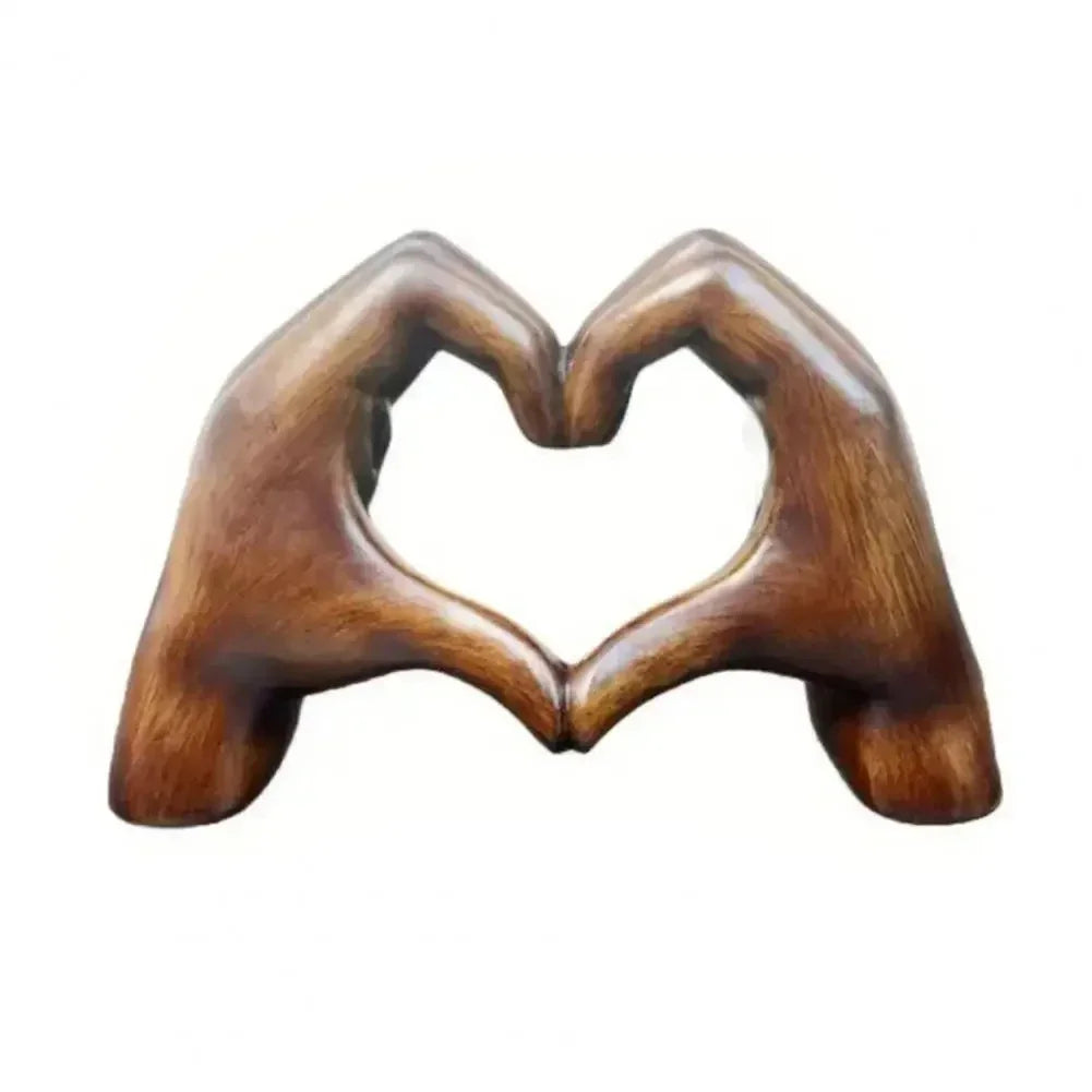 Wooden Heart Statue