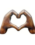 Wooden Heart Statue