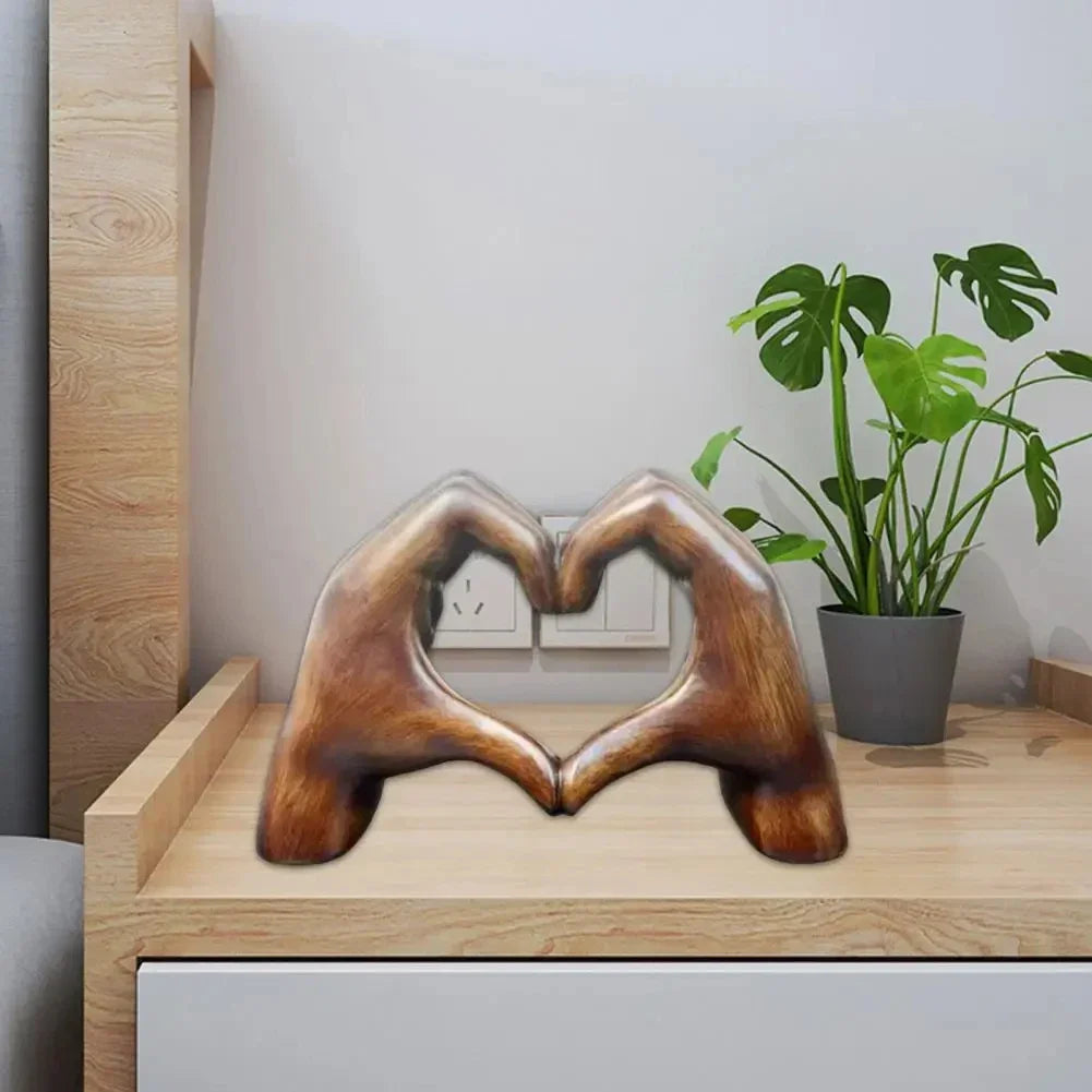 Wooden Heart Statue