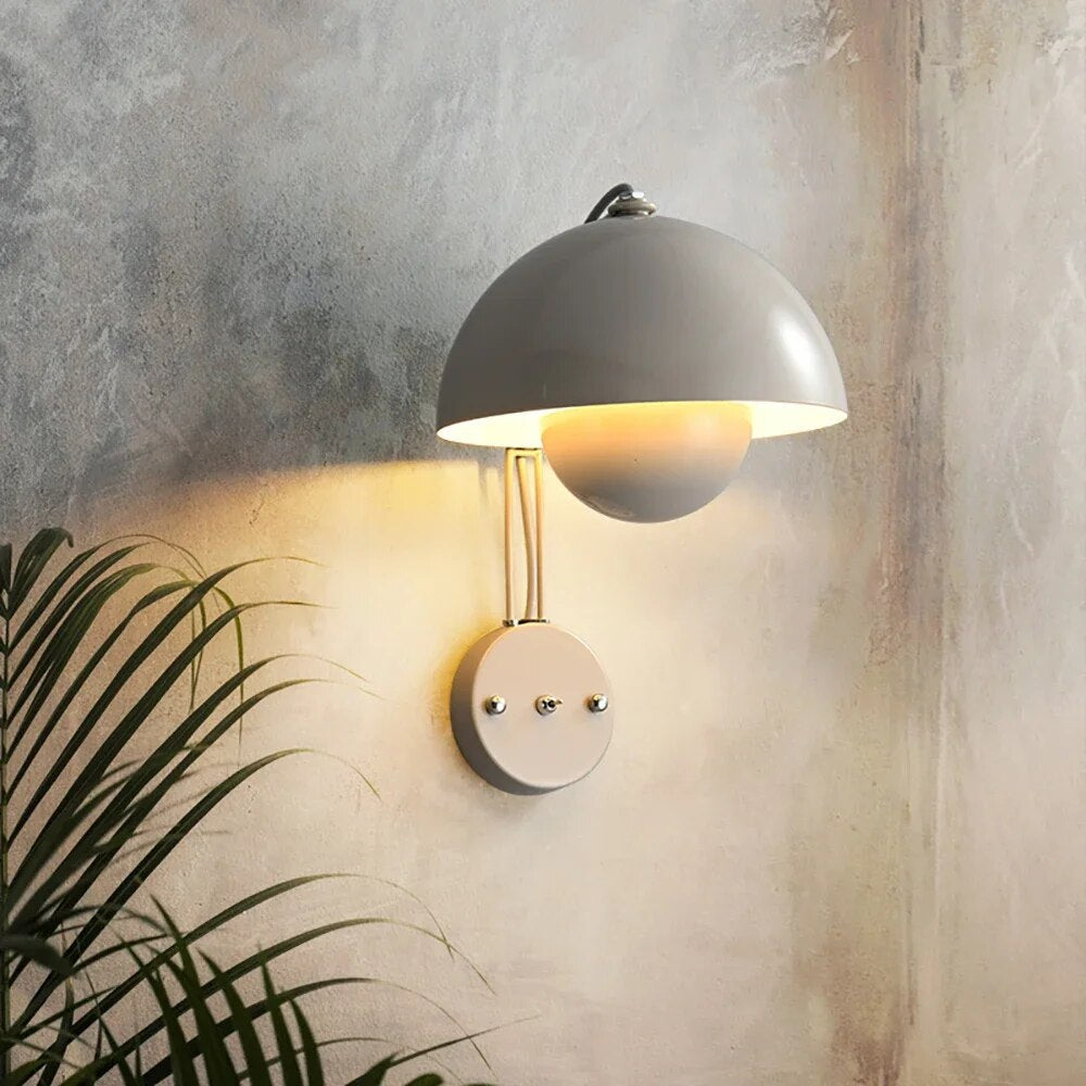 Mushroom wall lamp