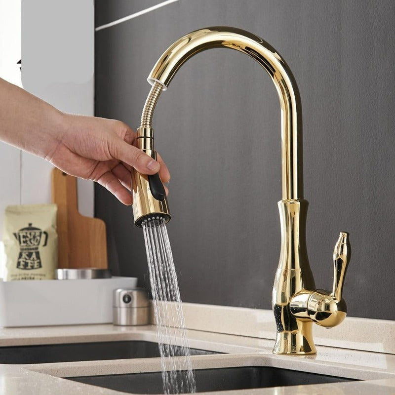 Pull-out kitchen faucet