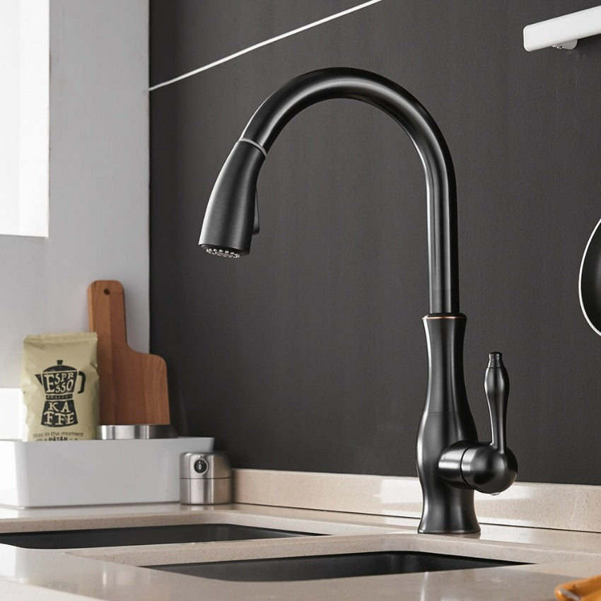 Pull-out kitchen faucet