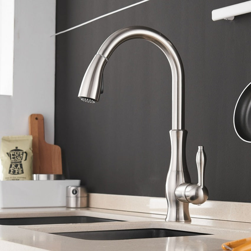 Pull-out kitchen faucet