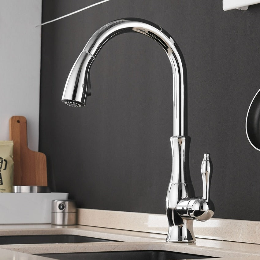 Pull-out kitchen faucet