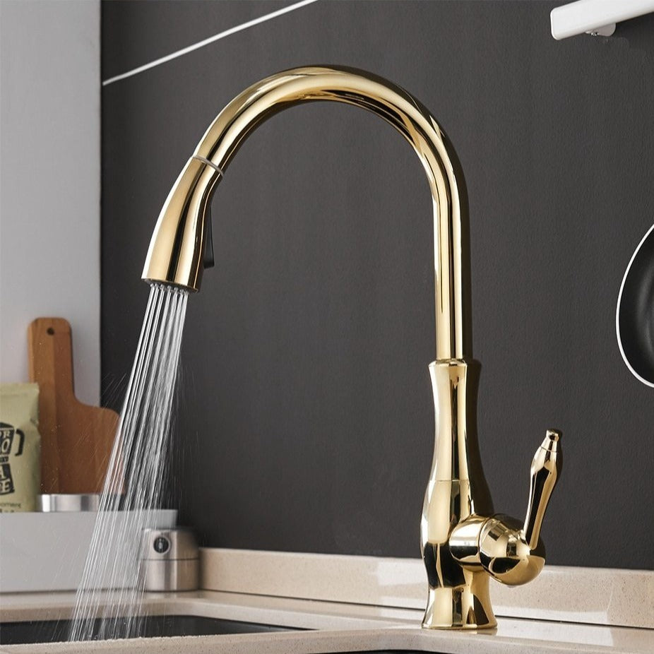 Pull-out kitchen faucet