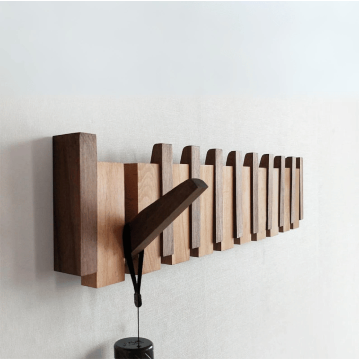 Wooden piano coat rack