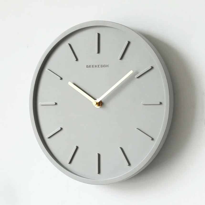 Nordic Cement Wall Clock with Metal Pendulum