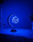 Enchanted Lunar Lamp Made of Glass with Warm Light