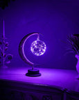 Enchanted Lunar Lamp Made of Glass with Warm Light