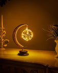 Enchanted Lunar Lamp Made of Glass with Warm Light